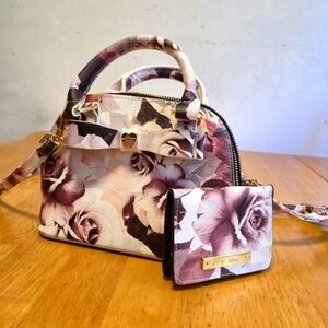 Betsey Johnson Mini Bags Pink‎ and Cream Floral Delight